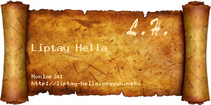 Liptay Hella névjegykártya